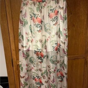 Umi Floral Maxi Skirt - Cream and Multicolor